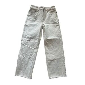Toad&Co Womens Balsam CutOff Wide Leg Raw‎ Hem Pants Jeans Size 6